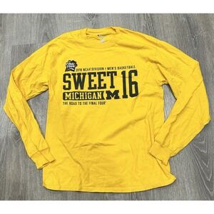 Champion x Michigan Wolverines NCAA Men's M Yellow Basketball Sweet 16 T-Shirt